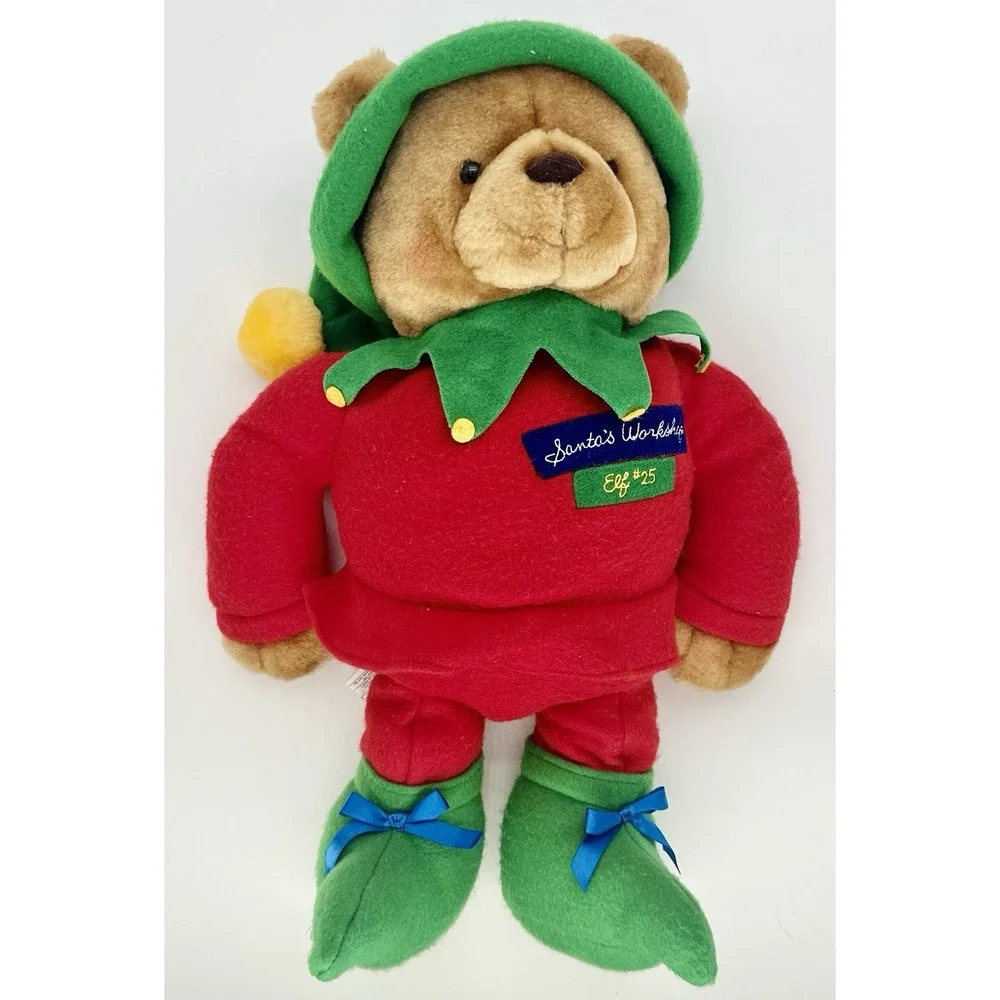 Vintage Hallmark Santa's Workshop Elf #25 Teddy Bear Plush 16